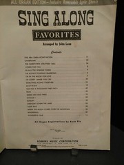 All Organ Sing Along Favorites 1963 Sheet Music Songbook 20 Songs M24