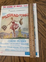 Vintage 1959 “Sound Of Music” Sheet Music Book With Piano & Vocal Scores,6 Songs