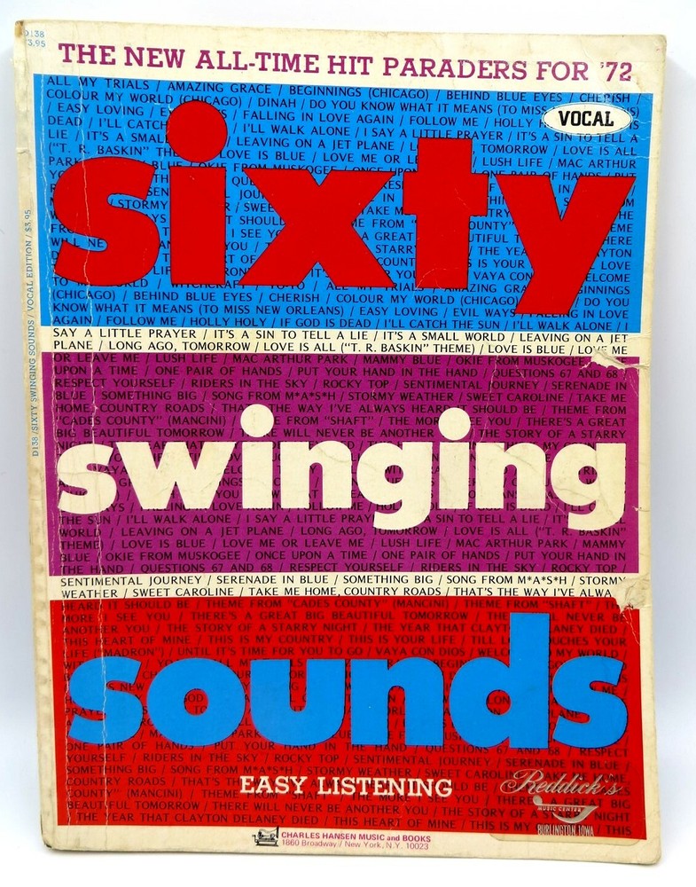 Sixty Swinging Sounds ♫ Easy Listening ♫ Songbook Piano / Vocal Sheet Music