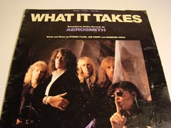 Aerosmith What It Takes Sheet Music 1989 Piano Vocal Guitar 10 pages 1989
