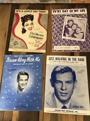 Vintage Sheet Music LOT 48 Pcs of Folk Pop Movies Musical Paper Ephemera