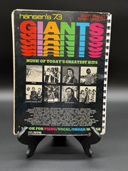 Vintage Hansen’s 73 Giants Songbook Piano Vocal Organ Guitar 1970s Hits