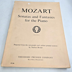 Mozart Sonatas & Fantasies For The Piano Theodore Presser Songbook Music Vtg