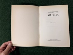 John Rutter Gloria Vocal Score SATB Brass Organ Oxford Music Book 1976 Vintage