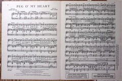 1947 PEG O&rsquo; MY HEART JERRY MURAD&rsquo;S HARMONICATS ROBBINS MUSIC SHEET MUSIC Z3079
