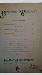 Piano sheet Music I Know A Hill Early 1900&rsquo;s Benjamin Whelpley Boston M.C. G