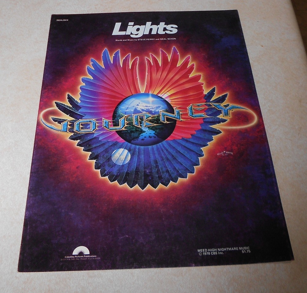 Original 1978 Journey Lights 6 Page Sheet Music Steve Perry Vocals