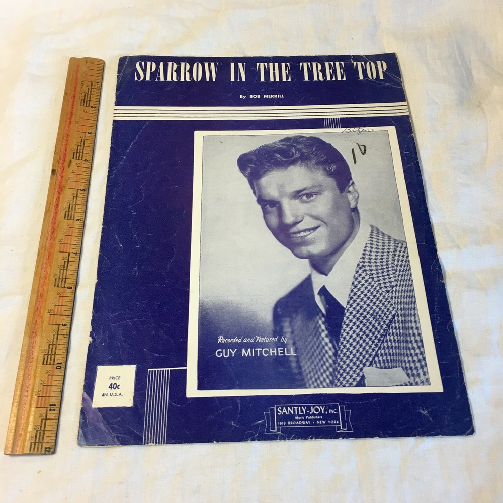 Sparrow in The Tree Top Bob Merrill Sheet Music 1951 Vintage