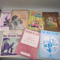 Vintage Piano Vocal Sheet Music Songbook Large Lot 89 Early 1900&rsquo;s to 1960&rsquo;s