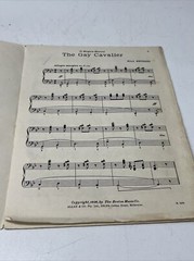 VINTAGE MUSIC SHEET THE GAY CAVALIER HORSE ELLA KETTERER CASTLE ALLAN & CO PIANO