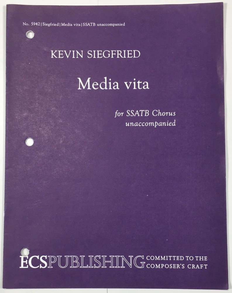 Media Vita SSATB Chorus Unaccompanied Keyboard Sheet Music By Kevin Siegfried