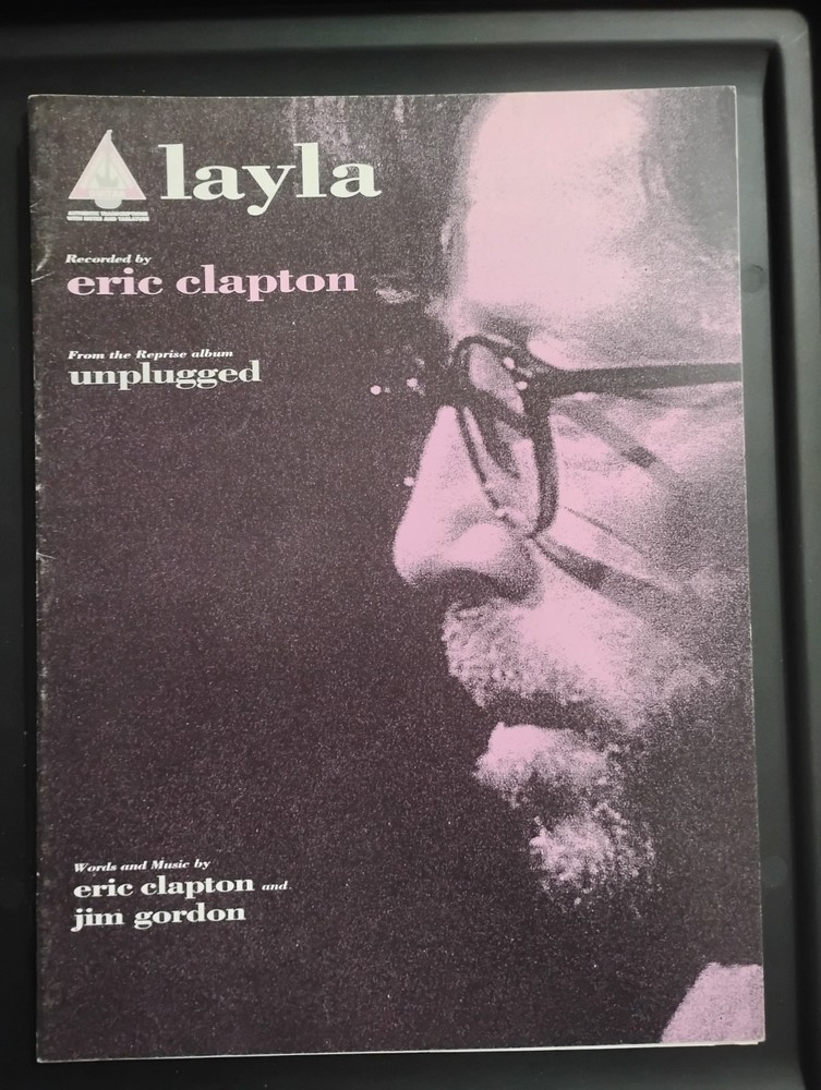 Vtg Eric Clapton Unplugged Layla Guitar Piano Vocal sheet music Chord Notation