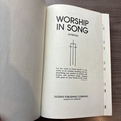 Worship In Song Hymnal Hardcover. Anchor Baptist Church Lillenas Publishing 1972