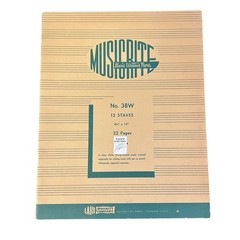 Vintage Music Writing Paper Lake Specialty Company MusicRite 9.5” X 12” 32 Pages