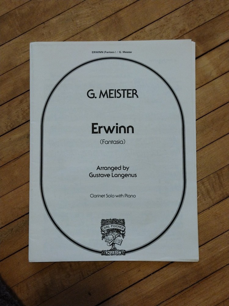 Meister Erwinn Fantasia for Clarinet and Piano