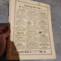 Singing Melodies Sheet Music Theodore Presser 1936 Piano Solo