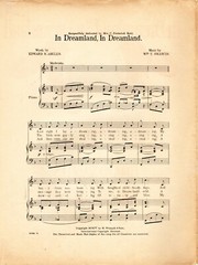 In Dreamland, In Dreamland, Louise Sylvester Cover Photo 1904 vntg sheet music