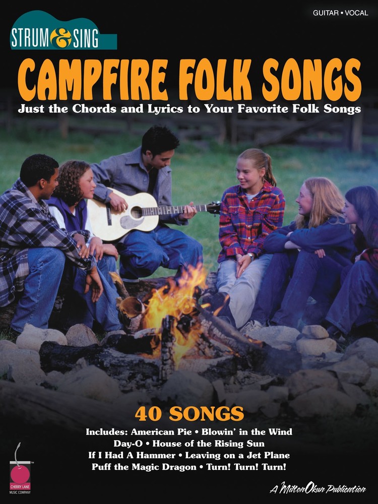 Campfire Folk Songs Strum & Sing 40 for Easy Guitar Chords & Lyrics Music Book
