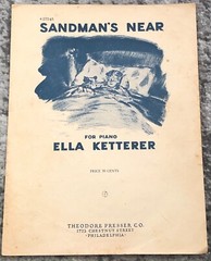 Sandman&rsquo;s Near Piano Sheet Music 1944 Ella Ketterer Vintage Original 1940&rsquo;s