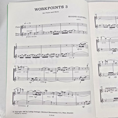 Eugene Hartzell Workpoints 3 Sheet Music Score Flute French Horn Doblinger Duet