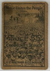 1917~The Green Book~No2 Twice 55 Community Songs~Sheet Music Book~Antique