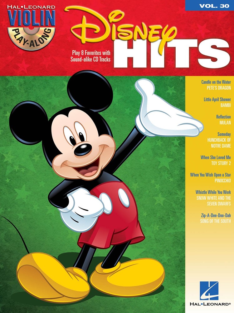 Disney Hits Violin Play-Along Vol 30 Fiddle Sheet Music Songs Book CD Pack