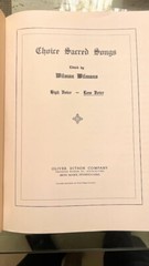 Vintage Music Book Choice Sacred Songs Wilman Willmans&rsquo; Bryn Mawr, PA Low Voice
