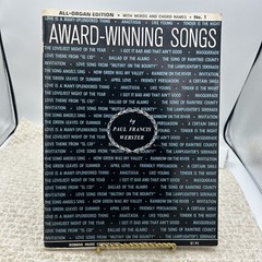 Award Winning Songs Paul Francis Webster Sheet Music Book Robbins Music 1967