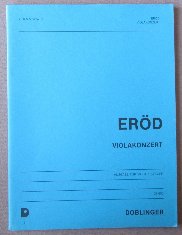 Vintage Ivan Erod Violakonzert Viola Concerto + Piano Doblinger Austria