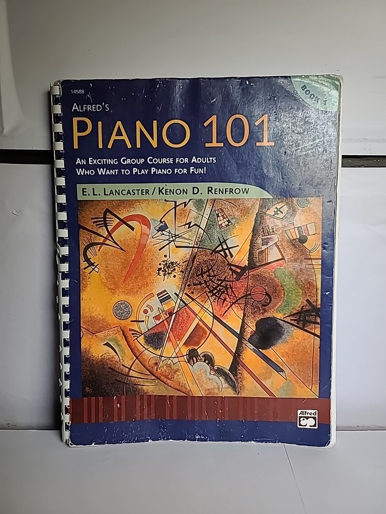 Alfred&rsquo;s Piano 101 Book 1 Adult Course Lancaster Renfrow Spiral Beginner