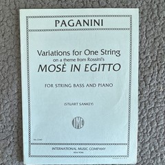 International Music Company Paganini Variations One String Bass/Piano Sheet 2340