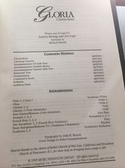 « Gloria » SATB A Christmas Musical by Laurey Berteig & Jon Lugo 128 pages