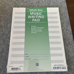 10 Stave Music Writing Pad (8 1/2&Prime; x 11&Prime;)