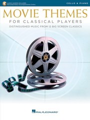 Movie Themes for Classical Players Cello Solo & Piano Sheet Music Book & Audio