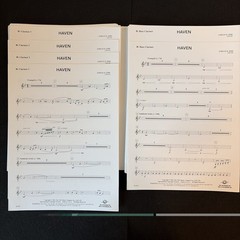 Haven Adrian B Sims Complete Concert Band Score & Parts Grade 4 FJH B1881 Unused