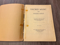 Sheet Music Sacred Music for Piano Solo 1924 Book Religion Church Vtg Antique