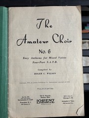 The Amateur Choir No. 6: Vintage 1955 S.A.T.B. Choral Music Book