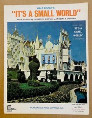 Vintage WALT DISNEY 1963 Sheet Music Institute IT&rsquo;S A SMALL WORLD 4 languages