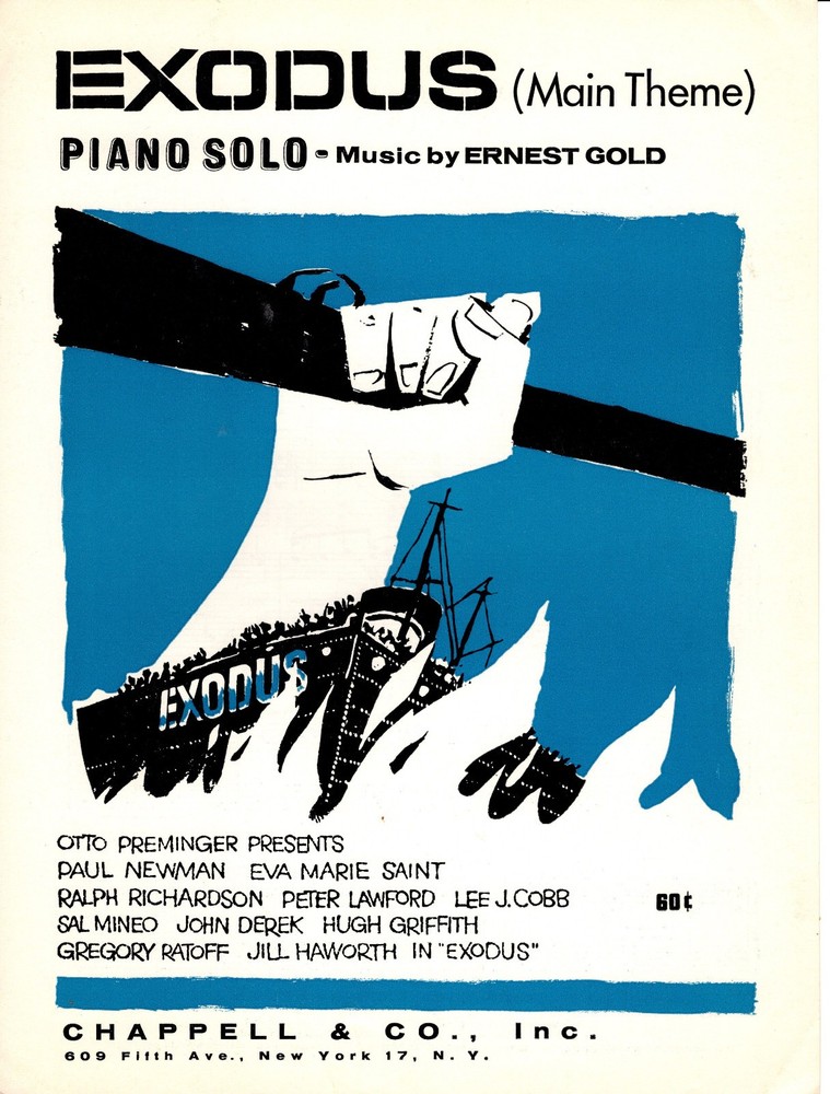 MOVIE SHEET MUSIC: Ernest Gold&rsquo;s EXODUS – Original Excellent