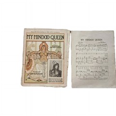 Antique 1901 Chariot Race or Ben Hur March Sheet Music E.T. Paull Lithograph