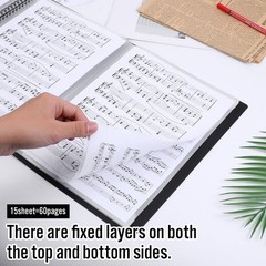 4 Pages Expand Sheet Music Folder, Spiral Sheet Musics Binder Allow Annotatio…