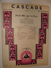 Cascade 1935 piano solo by N Louise Wright