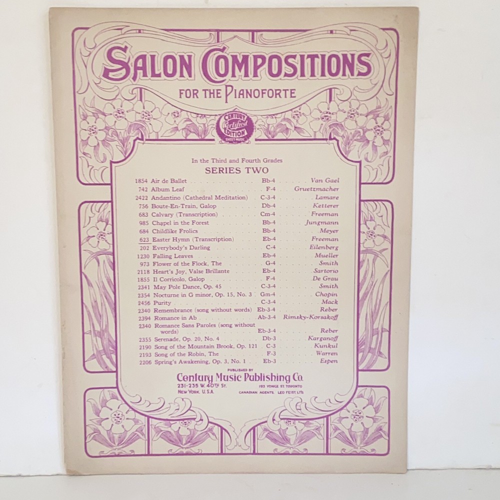Antique 1901 Easter Hymn Piano Sheet Music by Jas J Freeman