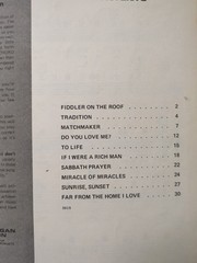 Fiddler On The Roof Organ Selections Sheet Music PB Charles Hansen Magnus Organ