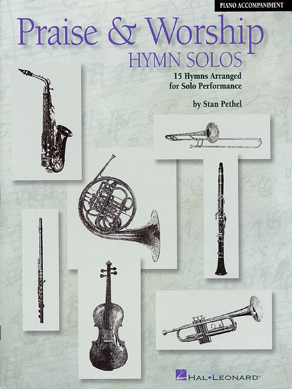 Praise & Worship Hymn Solos Piano Accompaniment Sheet Music 15 Songs Book