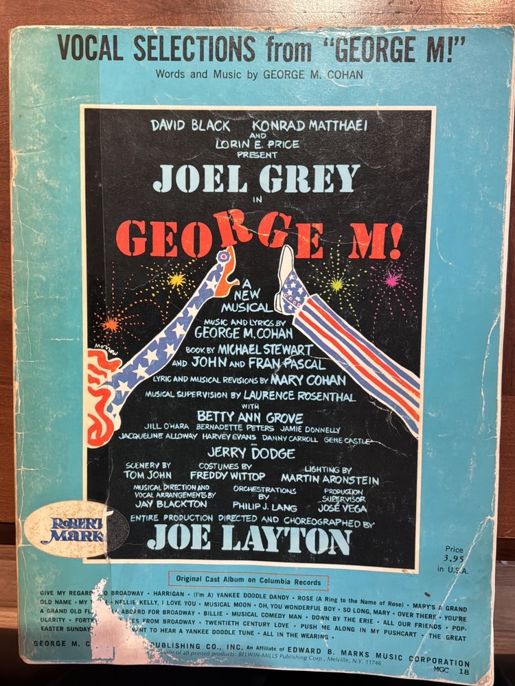 George M Vocal Selections 1968 OBC Joel Grey Bernadette Peters Cohan Broadway