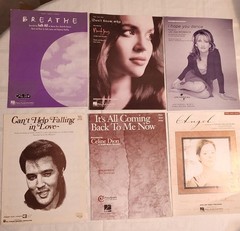 Sheet Music Lot of 6 – Piano/Vocal/Guitar – Easy Listening – Intermediate Level