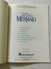 Disney Little Mermaid Piano Vocal Songbook 1990 Hal Leonard