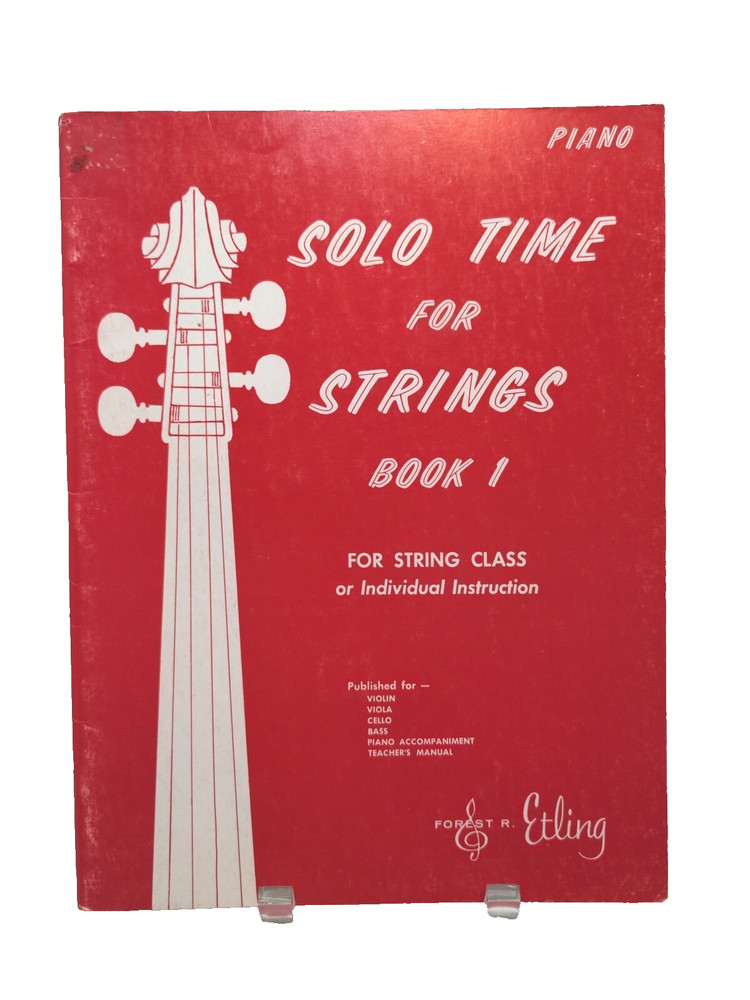 Solo Time For Strings Book 1 Sheet Music Song Book Piano Violin Bass Cello M38