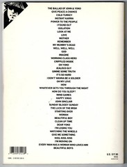 JOHN LENNON The Solo Years 1981 songbook THE BEATLES Double Fantasy